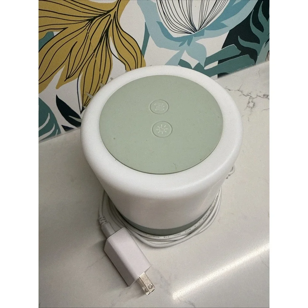 Popsugar Digital Sleep Aid Alarm Clock W‎ Sunrise Alarm Feature Mint Green/white